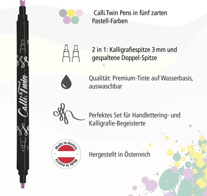 Produktbild Online CALLI BRUSH TWIN - Faserschreiber (Mehrfarbig, 5 x)