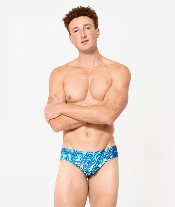 Actual product image Watko Badehose Slip Wasserball Herren - 500 All Vai türkis (42)