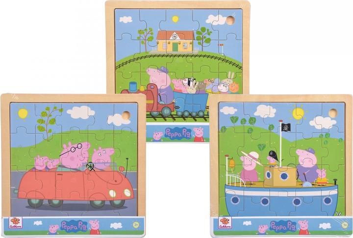 Produktbild Eichhorn Peppa Pig, Einlegepuzzle, 3-sort. (20 Teile)