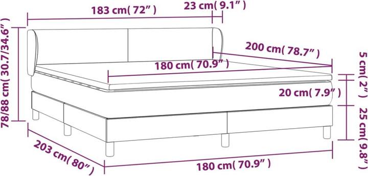 Produktbild VidaXL Larry (180 x 200 cm, 180 x 200 cm)