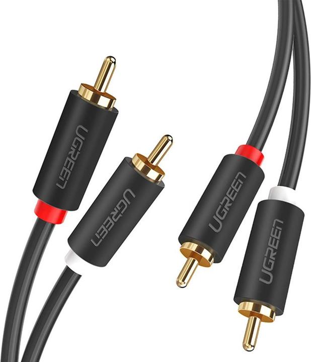 Actual product image Ugreen 2RCA (Cinch) to 2RCA (Cinch) Cable 1.5m (black) (1.50 m, Cinch)