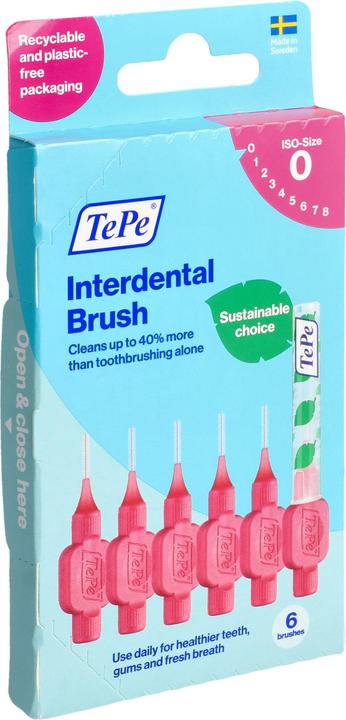 TePe Interdental Brush Pink 0.4 - Effective Oral Care (6 x, 0.40 mm)