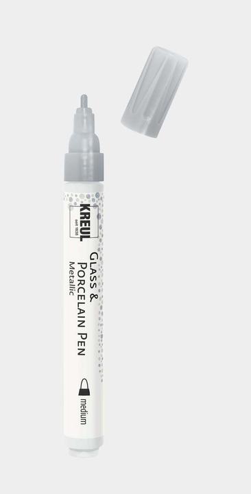 Image du produit Kreul Glass & Porcelain Pen Metallic medium (Argent)