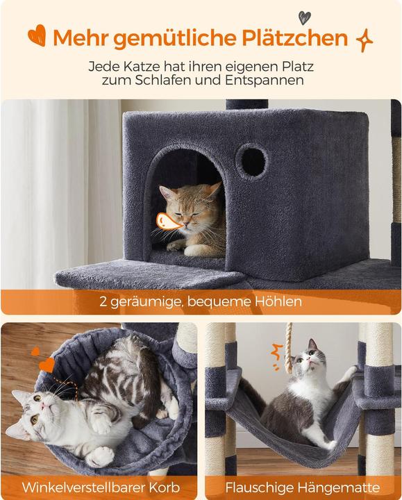 Actual product image Feandrea Cat Spa (206 cm, Grey)