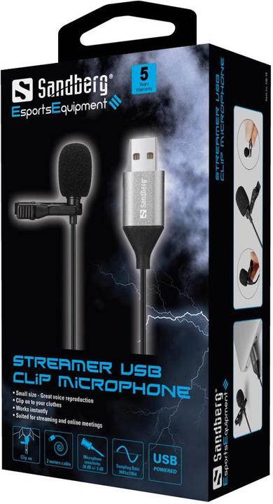 Image du produit Sandberg Microphone Streamer Lavalier