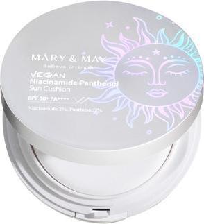 Actual product image Mary&May Vegan Niacinamide Panthenol Sun Cushion SPF50+ PA++++ 0.88oz Cooling & Soothing Moisturizin (Sun cream face, SPF 50+, 24.95 g)