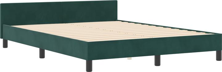 Produktbild VidaXL Bettgestell Dunkelgrün 140x200 cm Samt (140 x 200 cm)