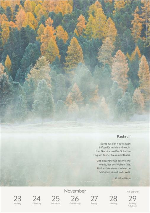 Produktbild Harenberg Literaturkalender Natur Wochen-Kulturkalender 2026 (Harter Einband, Deutsch)