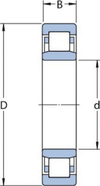 Image du produit SKF Roulements à rouleaux cylindriques NU212 ECP Ø intérieur 60 mm Ø extérieur 110 mm Largeur22 mm
