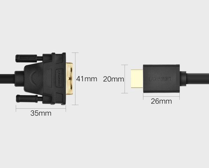 Produktbild Ugreen HDMI auf DVI / DVI auf HDMI 1080P (1 m, HDMI)