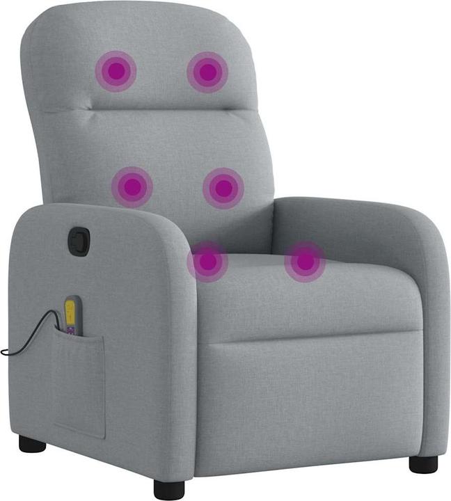 Immagine prodotto VidaXL Sedia da massaggio in tessuto grigio chiaro