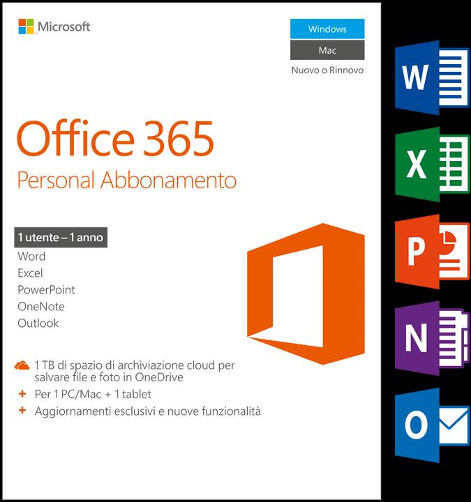 Produktbild Microsoft Office 365 Personal (1 User, 12 Monate)