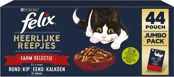 Produktbild Felix Heerlijke Reepjes Farm Selectie Rund / Kip / Eend / Kalkoen (44 Stk., 3400 g)