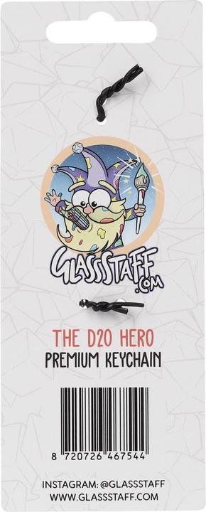 Actual product image Glass Staff Schlüsselanhänger The d20 Hero Orange