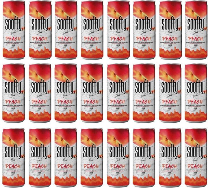 Nährwerte und Zutaten Soofty Drink Soft-Drinks Pfirsich 24 x 0.33 l (24 x 33 cl)