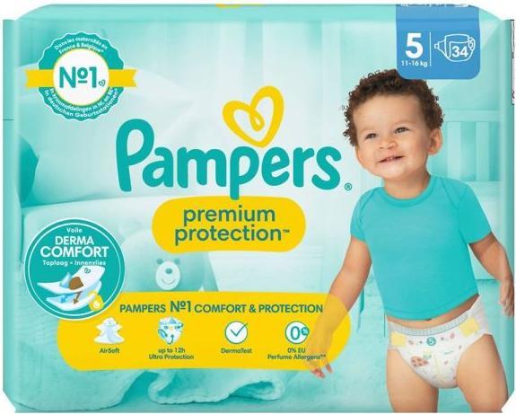 Produktbild Pampers Premium Protection ALT (Gr. 5, Tragepack, 34 Stück)