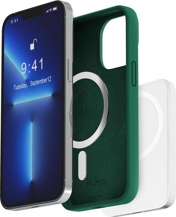 Image du produit Puro ICON MAG - Étui pour iPhone 14 Pro MagSafe (vert foncé) (Apple iPhone 14 Pro)