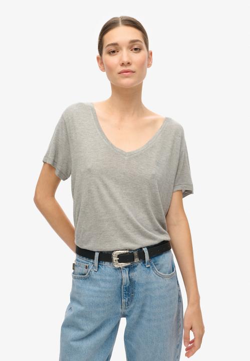 Actual product image Superdry Studios Slub Emb Vee Tee (10)