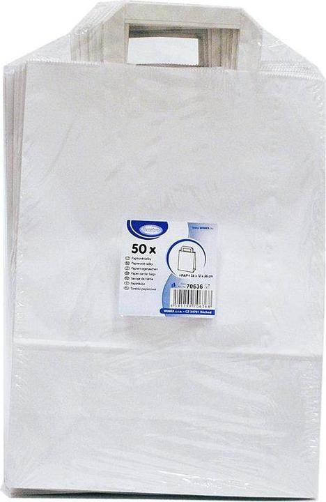 Produktbild Wimex 50 Papiertragetaschen 26+12 x 36 cm weiss