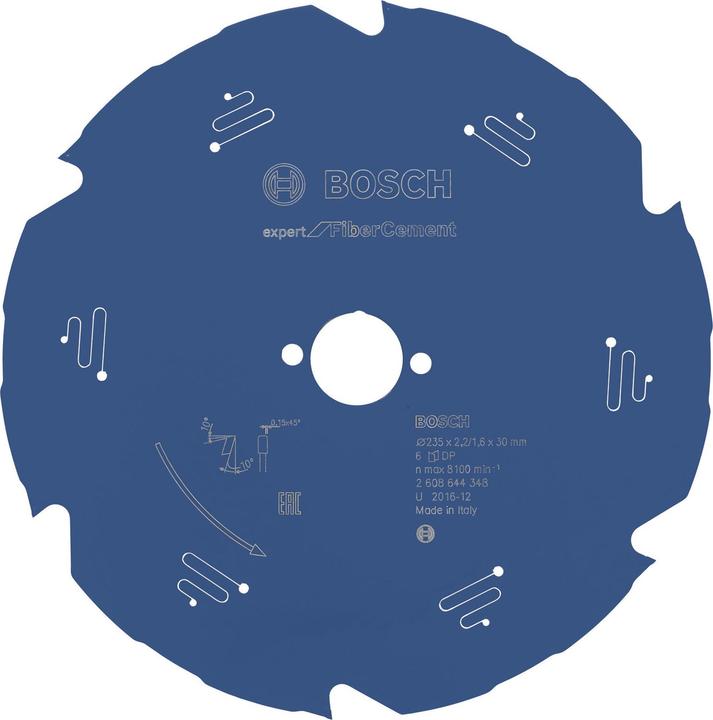 Bosch Professional Zubehör Kreissägeblatt Expert for Fibre Cement, 235 x 30 x 2,2 mm, 6