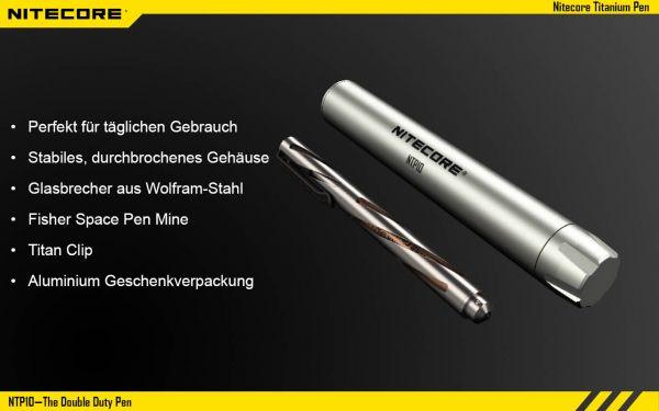 Image du produit Nitecore Stylo en titane (Argent)