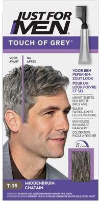 Image du produit Just For Men Touch Of Grey T35 Medium Brown Hair Color (T35 brun moyen)