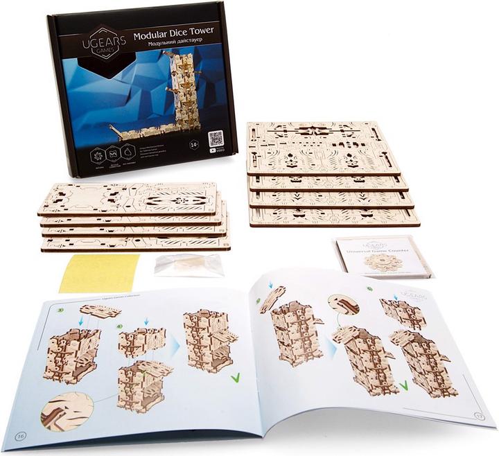 Actual product image Ugears Modular Dice Tower