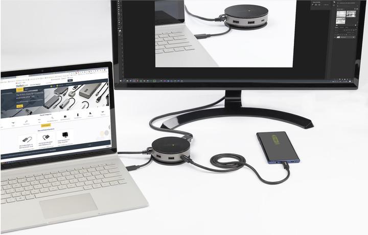 Produktbild StarTech .com USB C Multiport Adapter (USB-C, 2 Ports)