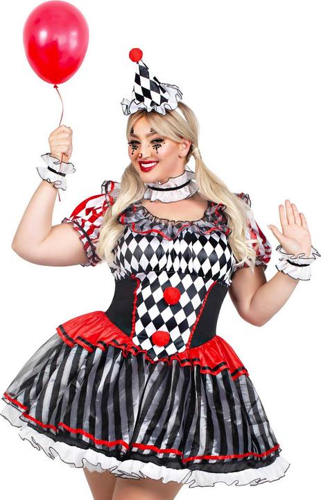 Produktbild Leg Avenue Harlekina XXL Kostüm - Clown für Fasching und Halloween (3XL)