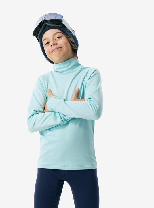 Immagine prodotto Wedze Camicia funzionale da sci per bambini a collo alto - BL 500 turchese (122)