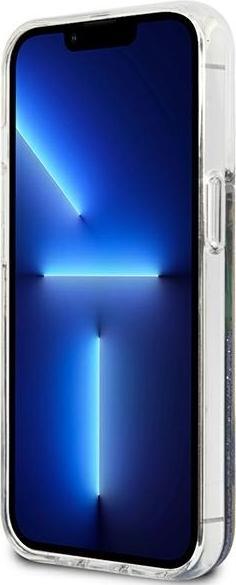 Produktbild Guess GUHCP13SLFLSB iPhone 13 Mini 5.4 "Blue / Blue Hard Case Flower Liquid Glitter (Apple iPhone 13 mini)