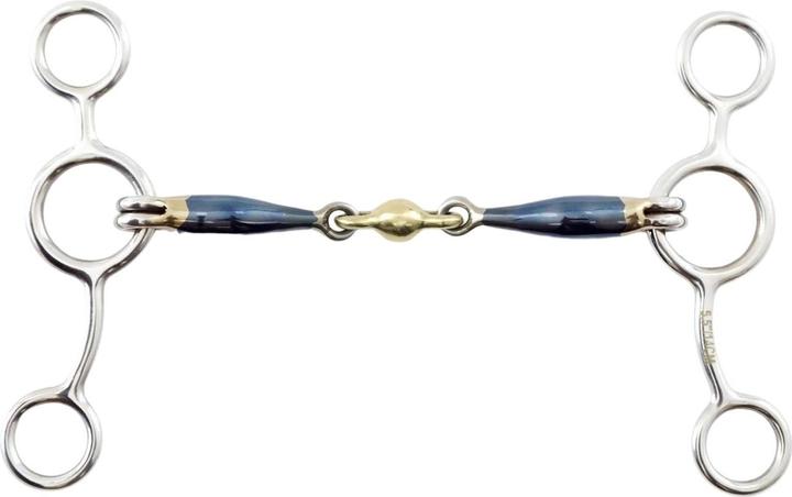 Actual product image Premier Equine Jaw pessoa double brisure en fer bleu pour cheval