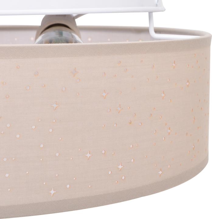 Produktbild VidaXL Deckenleuchten mit Sterne Lampenschirm Taupe Ø 38 cm Stoff E27 (E27)