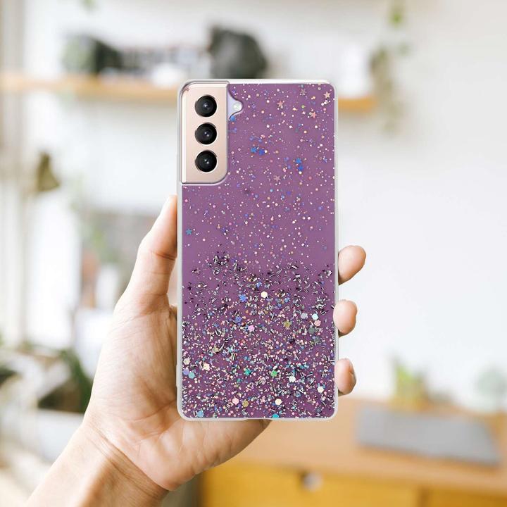 Image du produit Cadorabo Couverture TPU paillettes scintillantes (Samsung Galaxy S21+)