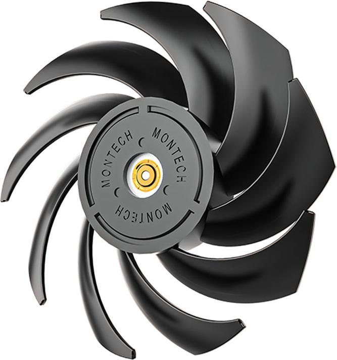 Actual product image Montech Metal120 PWM fan - 120 mm, black (120 mm, 1 x)