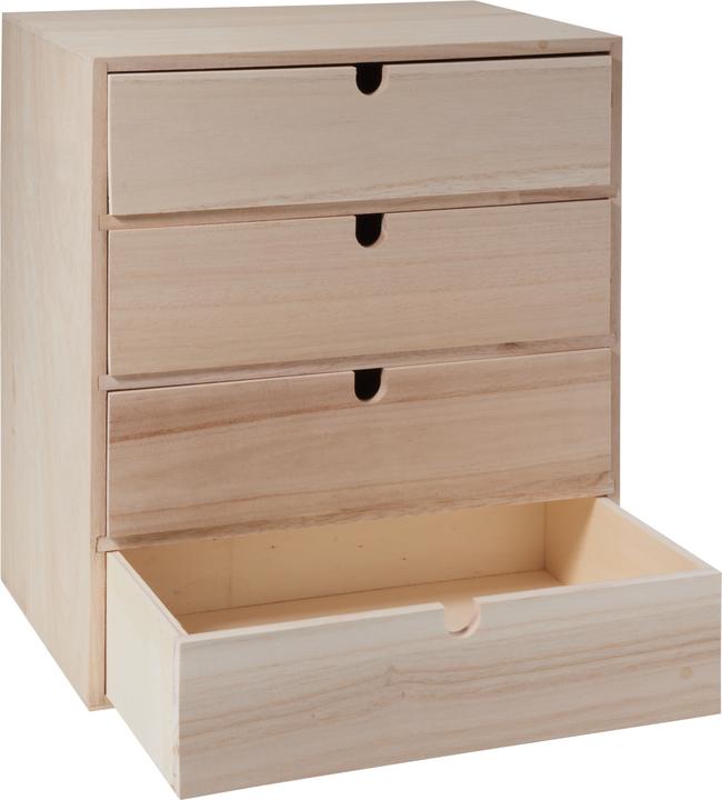 Immagine prodotto VBS Cassettiera, legno grezzo, H 33,5 cm (30 x 20 x 34 cm)