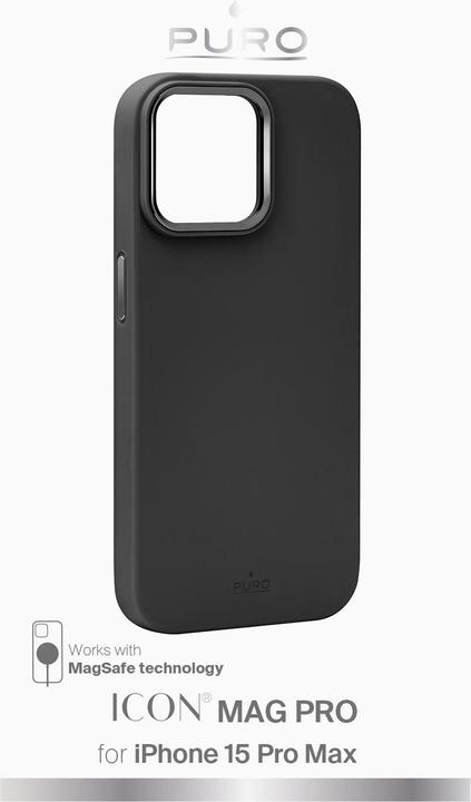 Produktbild Puro Icon Mag Pro Case iPhone 15 Pro Max schwarz (Apple iPhone 15 Pro Max)