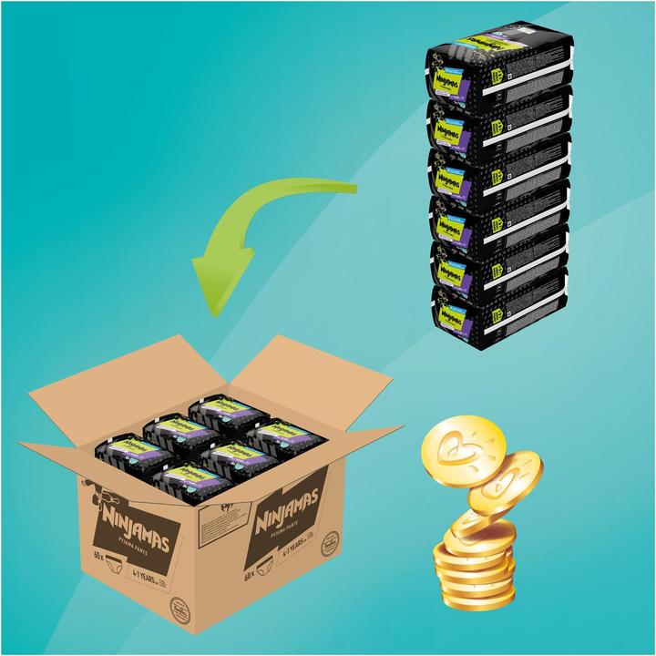 Produktbild Pampers Ninjamas (Gr. M, Monatsbox, 60 Stück)