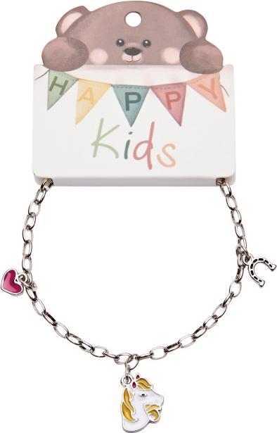 HCA Armband - "Happy Kids" - 3 Anhänger - Pferd (15 cm)