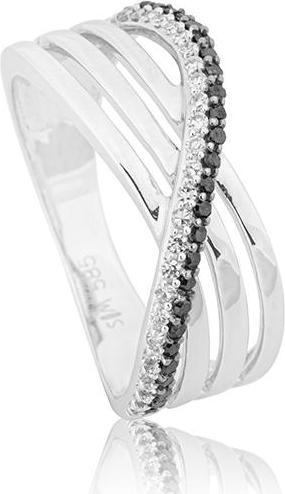 Breuning RING - BRILLANT SCHWARZ/Brill. 0,245 Ct. H/p1 (48, 585/14 K Gold)