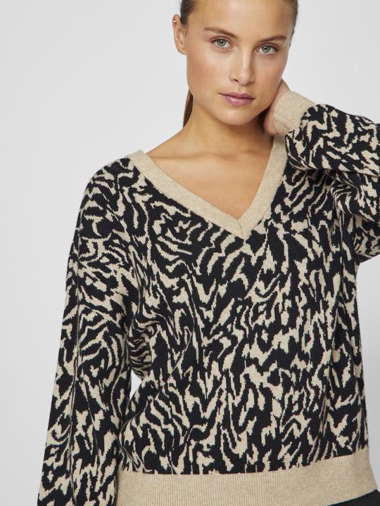 Immagine prodotto Vila Maglia jacquard con scollo a V (XS)