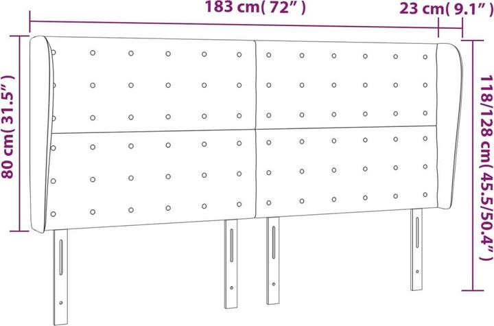Actual product image VidaXL Zain (183 x 23 x 128 cm)