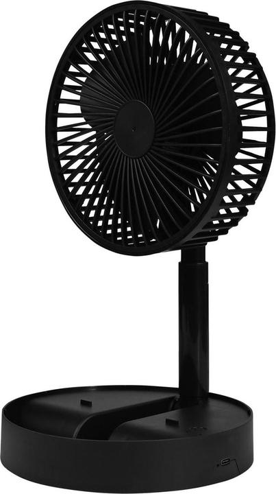 Produktbild Benson Akku-Tischventilator, klappbar, mit Handyhalterung, schwarz