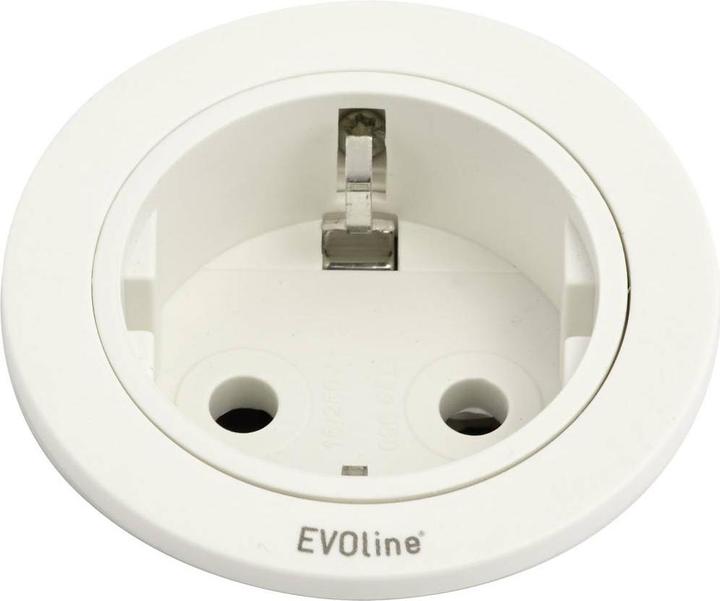 Produktbild Evoline One Einbausteckdose Gehäuse / Zierring weiss (1 x, 3 m)