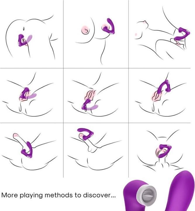 Productafbeelding Armony Secretkiss Licks Vibrerende Clitoris En Vibrator, Gebogen Paars