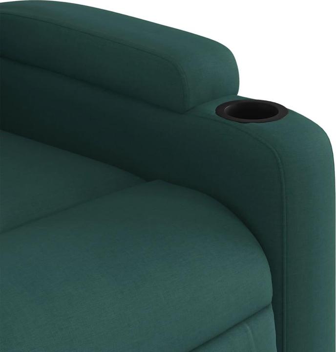 Image du produit VidaXL Fauteuil de massage avec fonction releveur Fauteuil de relaxation Vert foncé Tissu