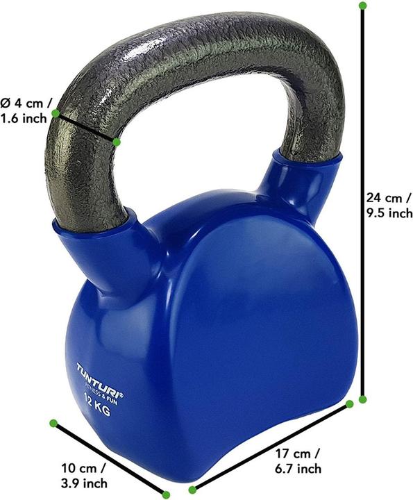 Actual product image Tunturi Vinyl Gusseisen Kettlebell (1 x 12 kg)