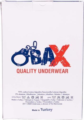 Obax Herren-Boxer-Unterwäsche 3p Schwarz/Grau M (M)