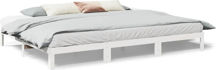 Produktbild VidaXL Familienbett ohne Matratze Weiss 240x200 cm Massivholz Kiefer Bett (240 x 200 cm)