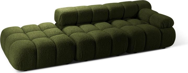 Actual product image Micadoni Velvet Right Modular Sofa, "Bellis", 4 Seats, 282x94x70 Made in Europe (2 person sofa, 3-seater, 4-seater)